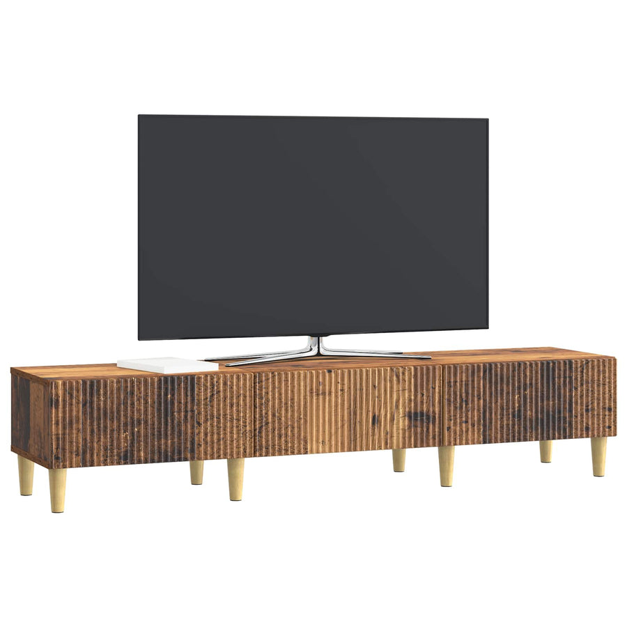 TV-kast met lade Oud hout 147 x 34,5 x 30 cm Bewerkt hout
