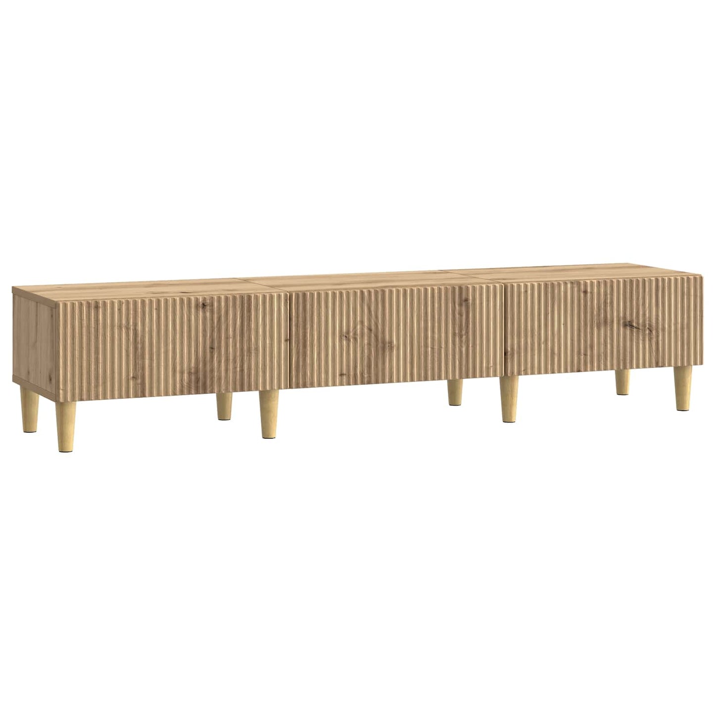 TV-kast Artisanaal eiken 147 x 34,5 x 30 cm Bewerkt hout