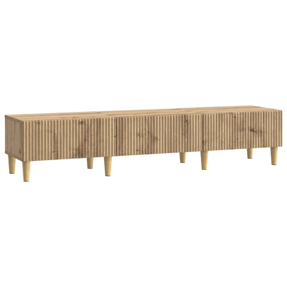 TV-kast Artisanaal eiken 147 x 34,5 x 30 cm Bewerkt hout