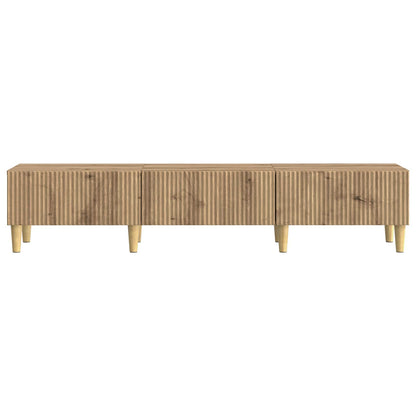 TV-kast Artisanaal eiken 147 x 34,5 x 30 cm Bewerkt hout