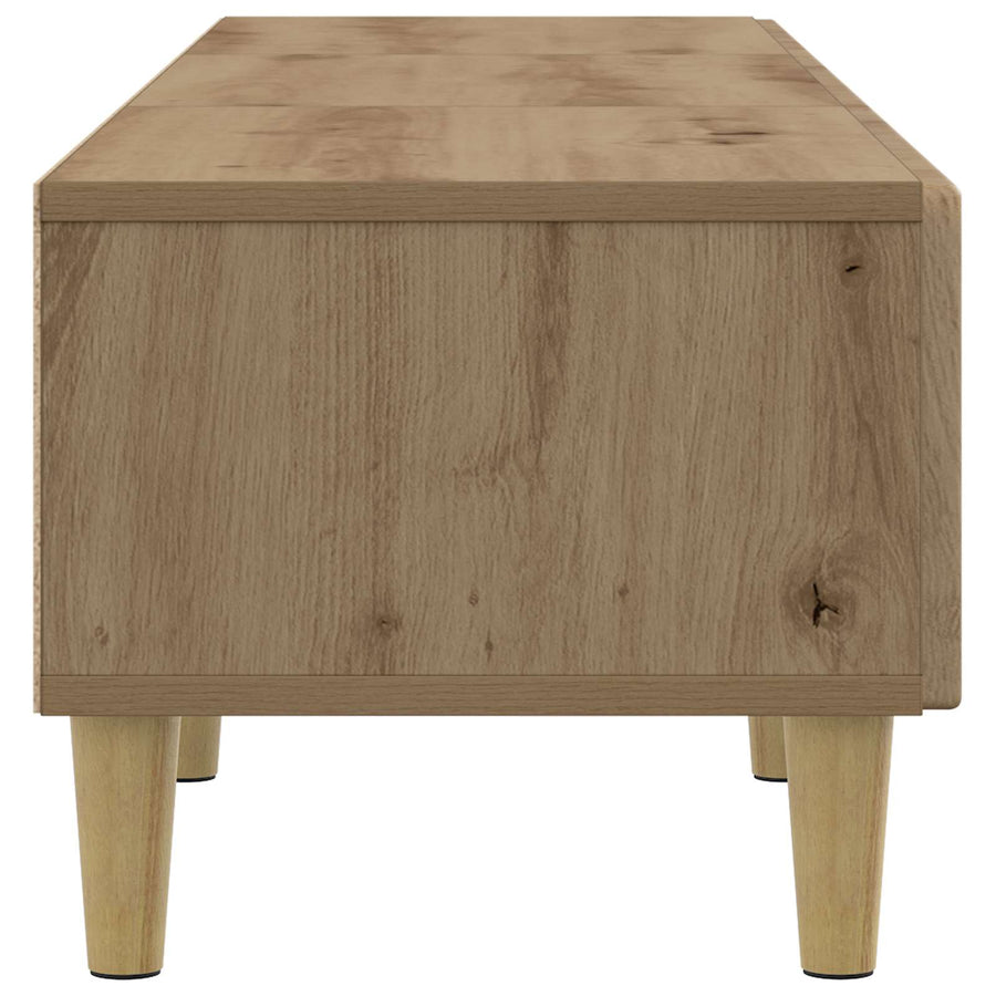 TV-kast Artisanaal eiken 147 x 34,5 x 30 cm Bewerkt hout