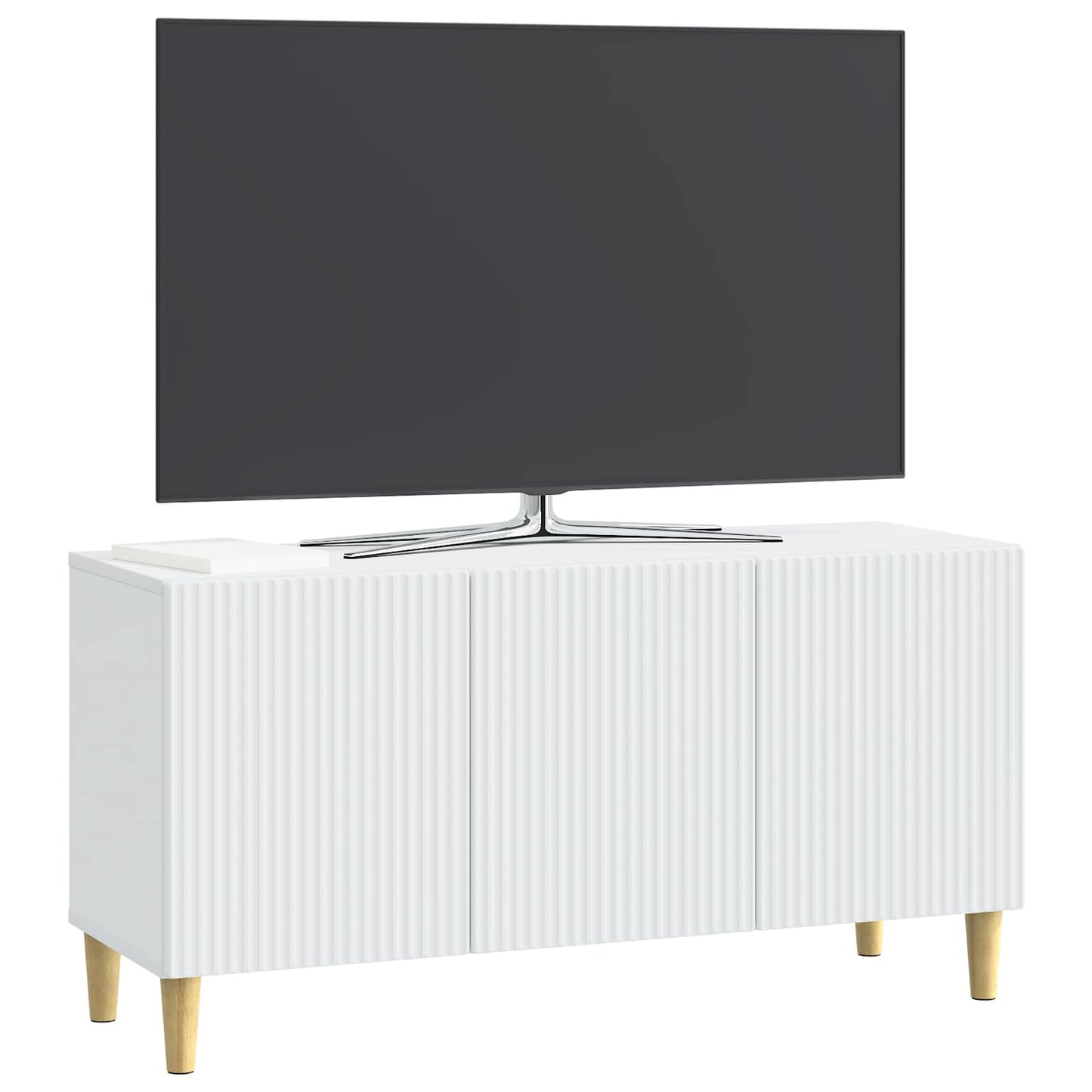TV-kast Wit 99 x 34,5 x 50 cm Bewerkt hout