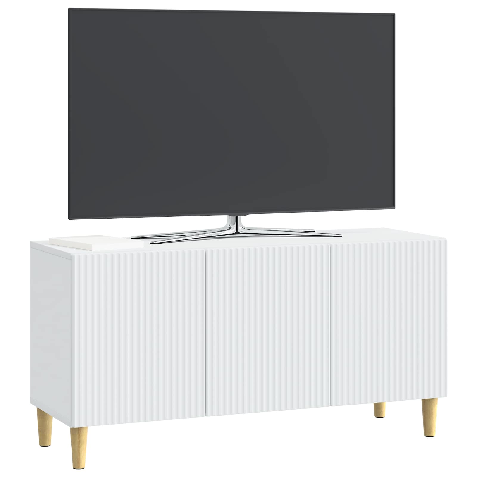 TV-kast Wit 99 x 34,5 x 50 cm Bewerkt hout