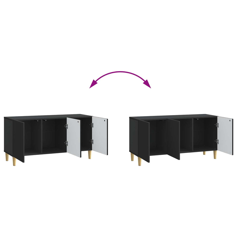 TV-kast Zwart 99 x 34,5 x 50 cm Bewerkt hout