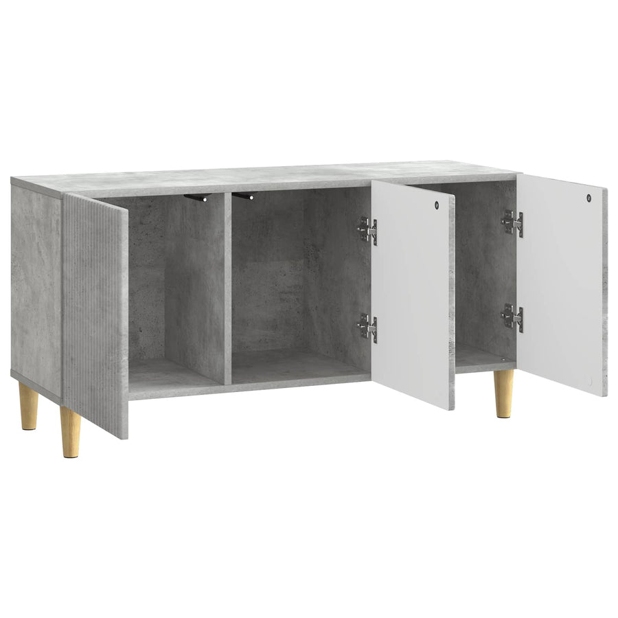 TV-kast Betongrijs 99 x 34,5 x 50 cm Bewerkt hout
