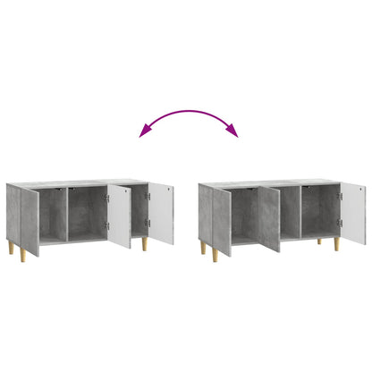 TV-kast Betongrijs 99 x 34,5 x 50 cm Bewerkt hout