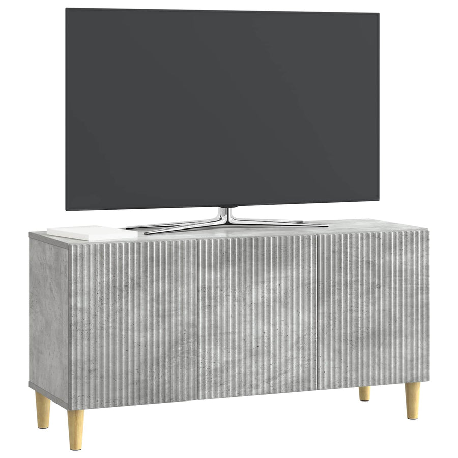 TV-kast Betongrijs 99 x 34,5 x 50 cm Bewerkt hout