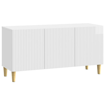 TV-kast Hoogglans Wit 99 x 34,5 x 50 cm Bewerkt hout
