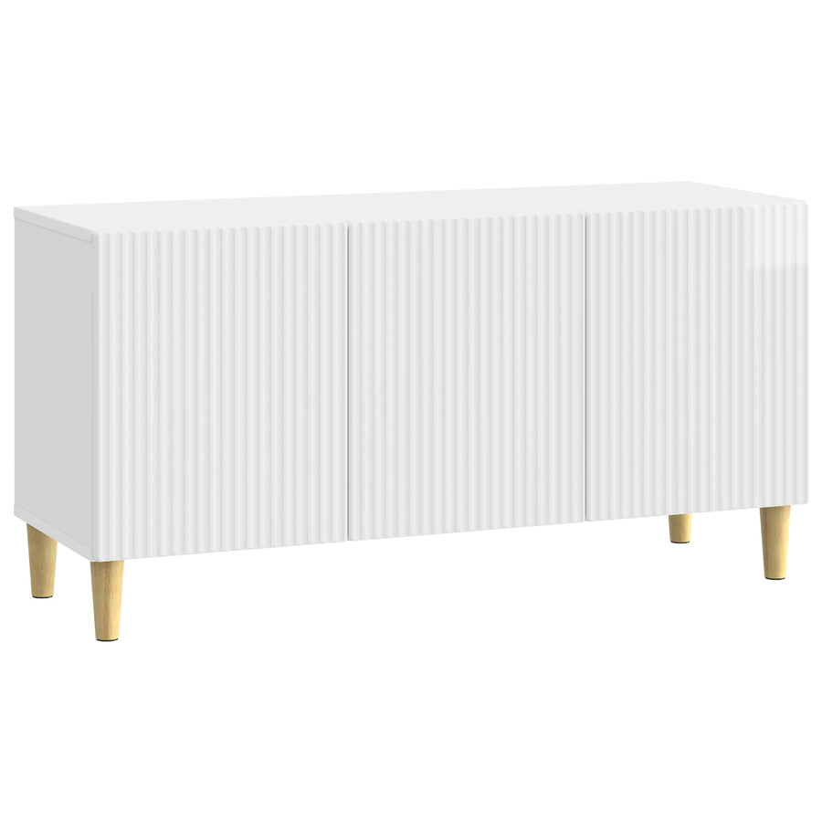 TV-kast Hoogglans Wit 99 x 34,5 x 50 cm Bewerkt hout