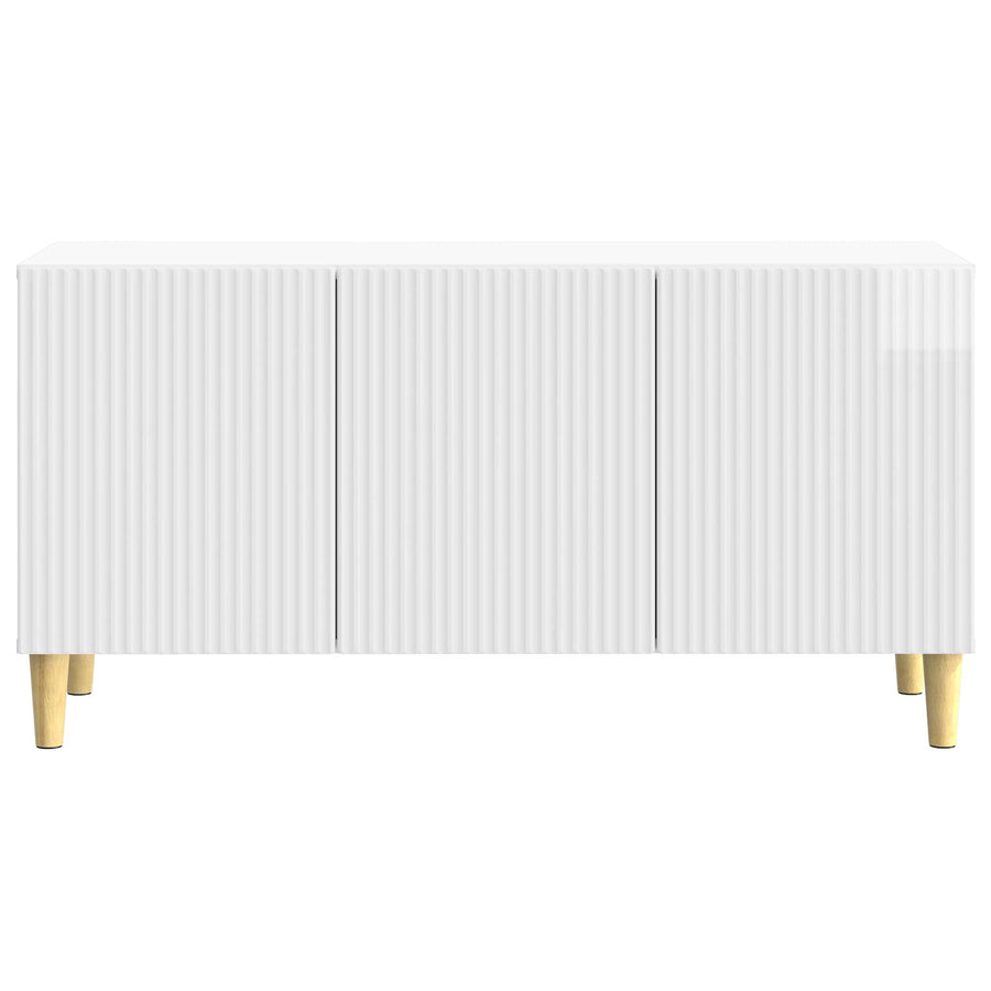 TV-kast Hoogglans Wit 99 x 34,5 x 50 cm Bewerkt hout