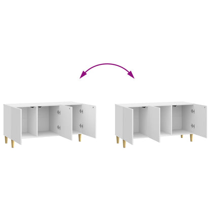 TV-kast Hoogglans Wit 99 x 34,5 x 50 cm Bewerkt hout