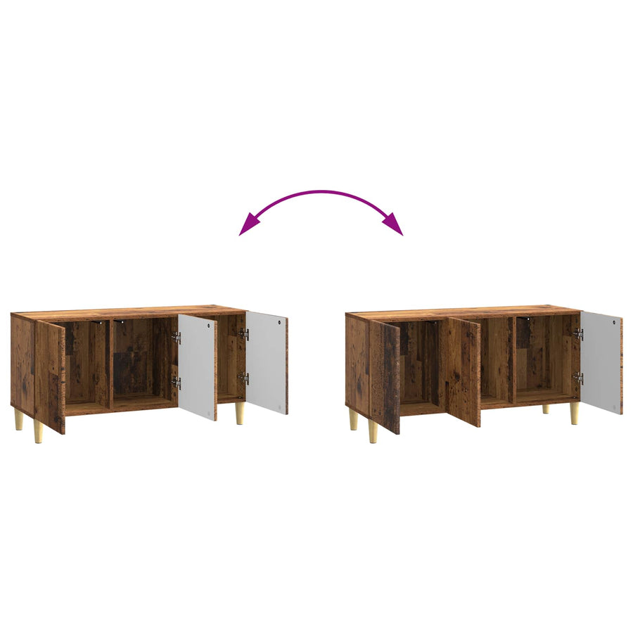 TV-kast Oud hout 99 x 34,5 x 50 cm Bewerkt hout