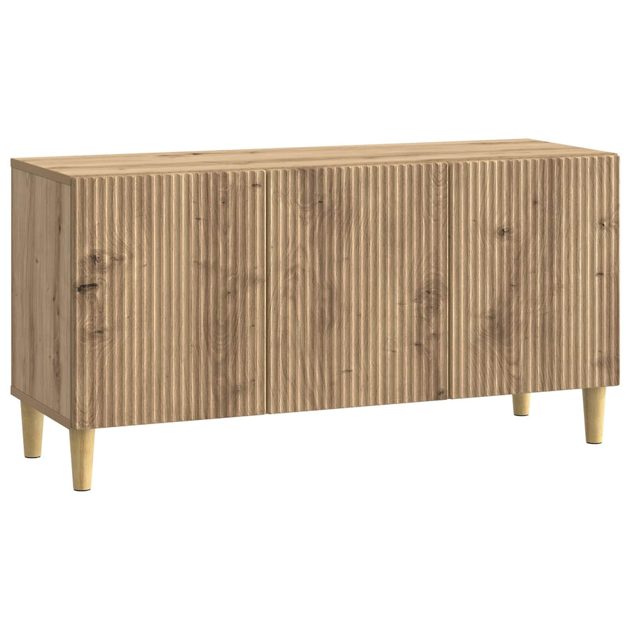 TV-kast Artisanaal eiken 99 x 34,5 x 50 cm Bewerkt hout
