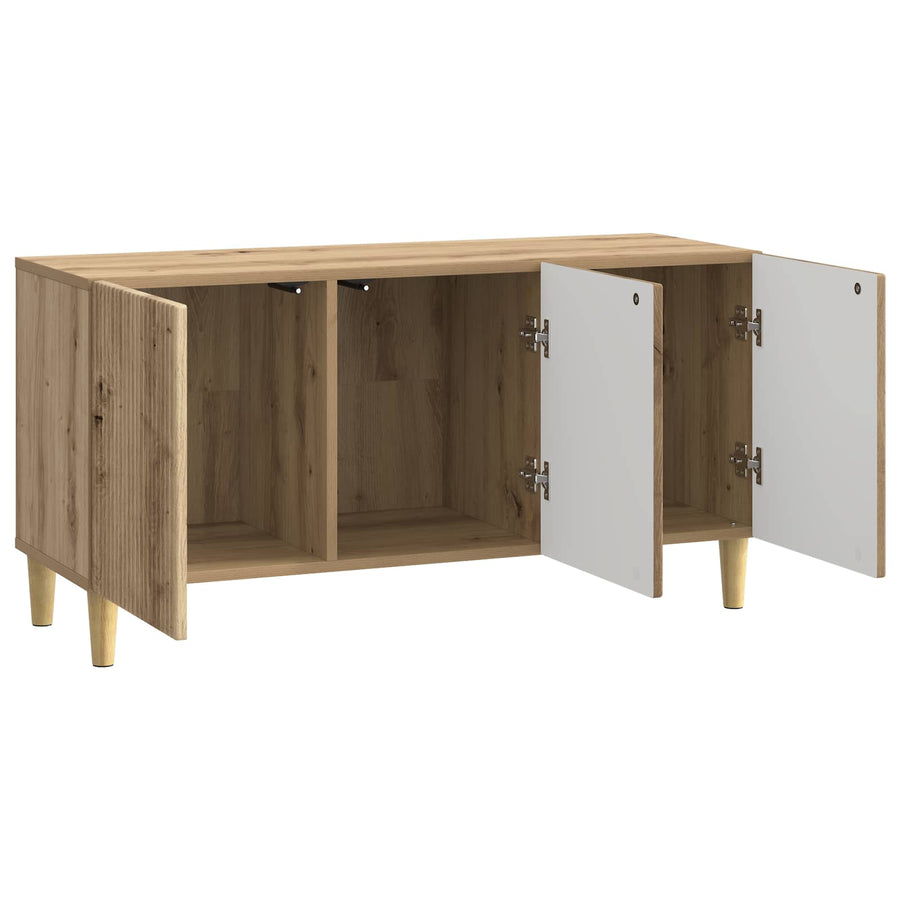 TV-kast Artisanaal eiken 99 x 34,5 x 50 cm Bewerkt hout