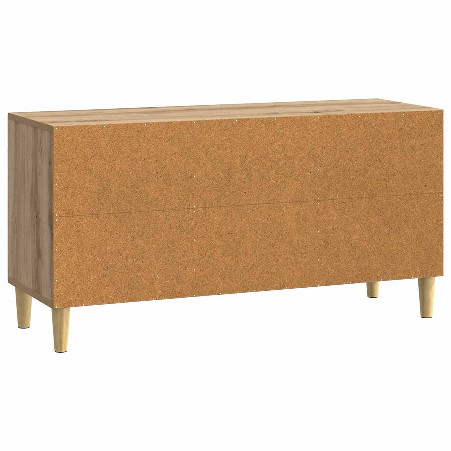 TV-kast Artisanaal eiken 99 x 34,5 x 50 cm Bewerkt hout