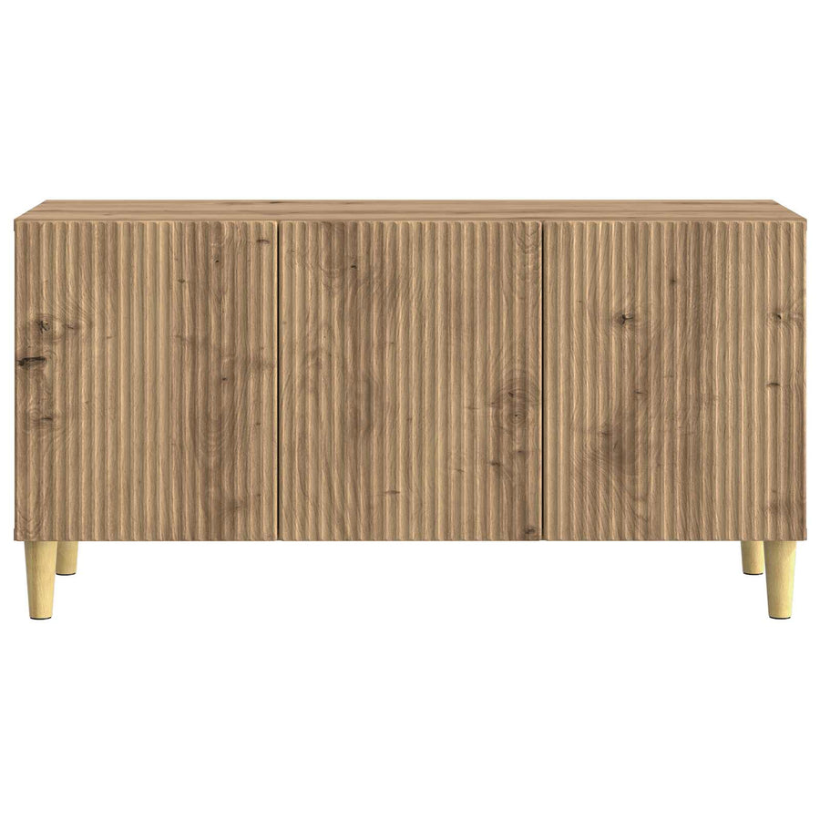 TV-kast Artisanaal eiken 99 x 34,5 x 50 cm Bewerkt hout