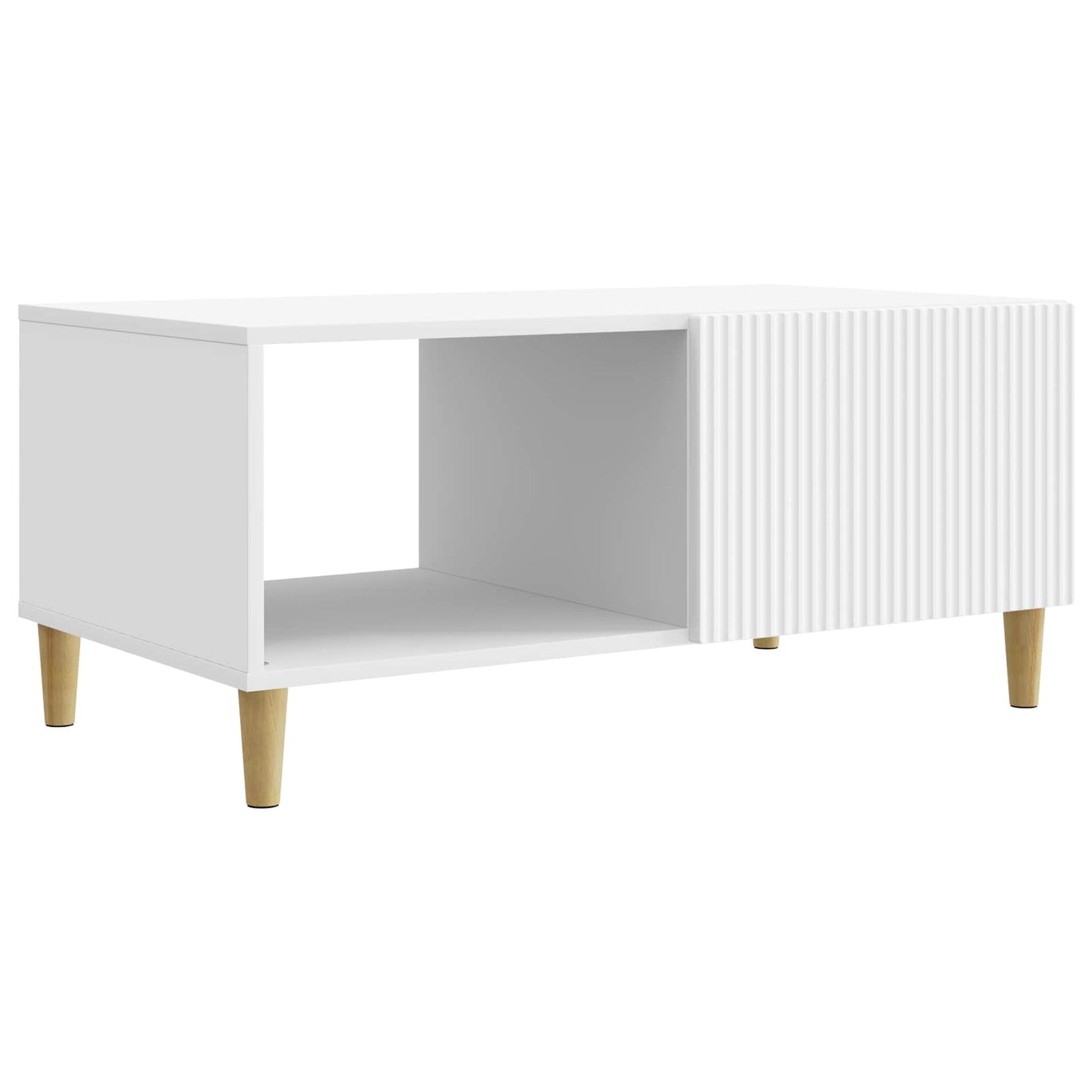 Salontafel Wit 90 x 50 x 40 cm Bewerkt hout