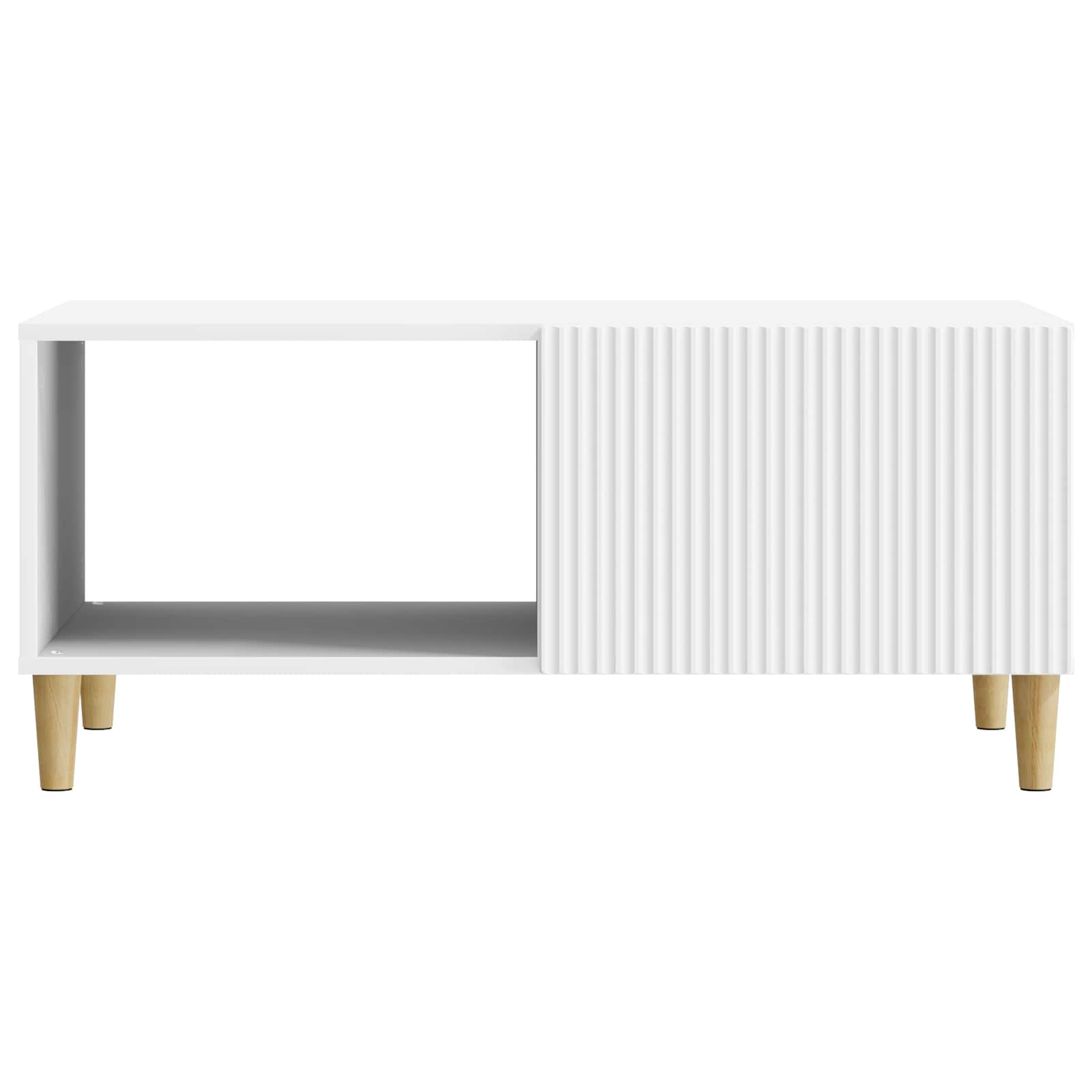 Salontafel Wit 90 x 50 x 40 cm Bewerkt hout