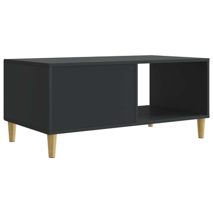 Salontafel Zwart 90 x 50 x 40 cm Bewerkt hout