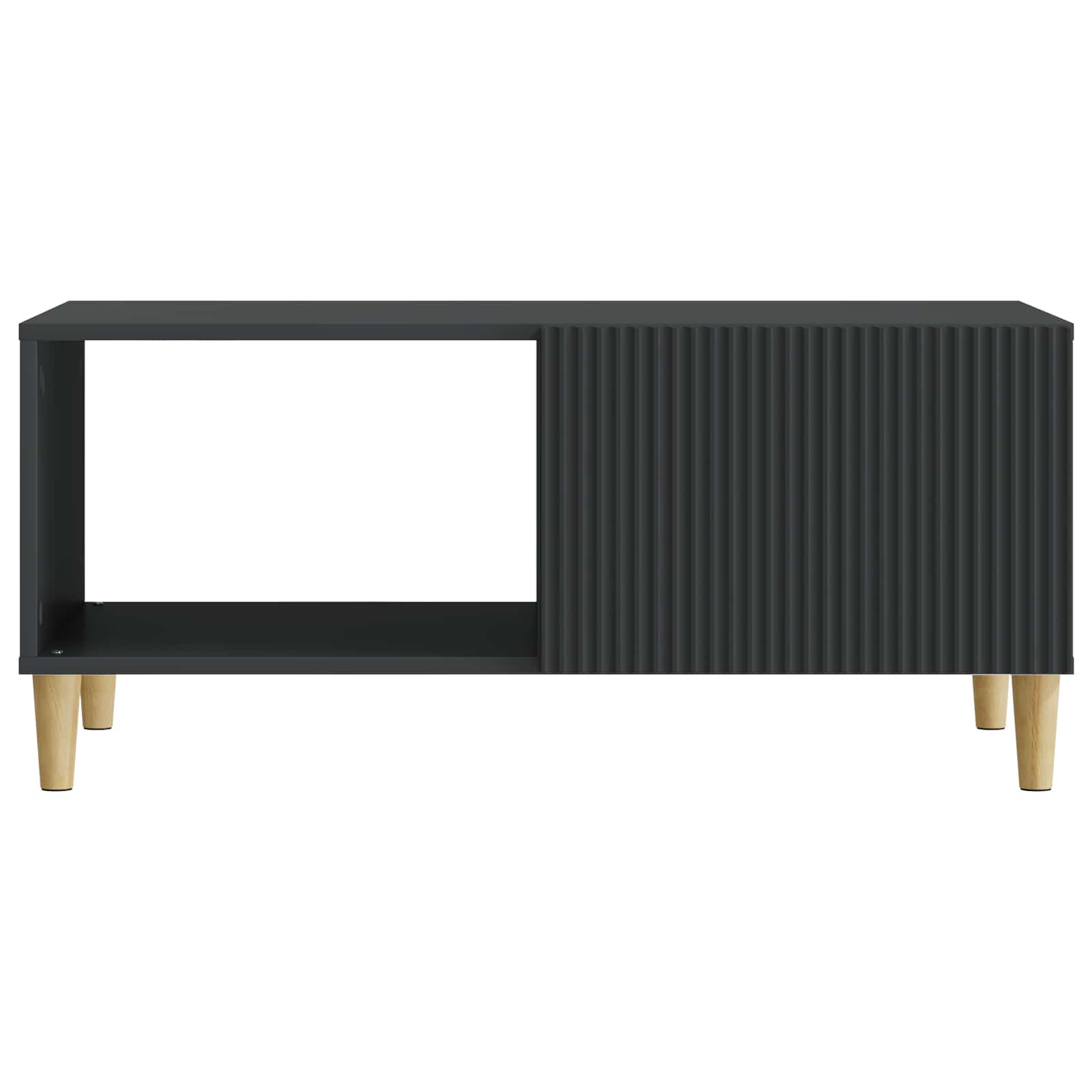 Salontafel Zwart 90 x 50 x 40 cm Bewerkt hout