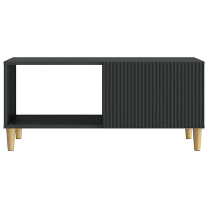 Salontafel Zwart 90 x 50 x 40 cm Bewerkt hout
