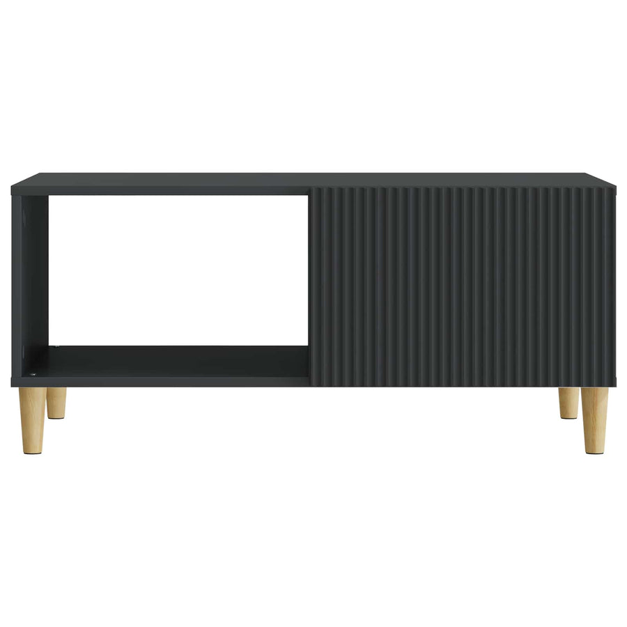Salontafel Zwart 90 x 50 x 40 cm Bewerkt hout
