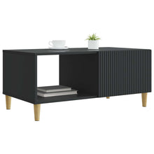 Salontafel Zwart 90 x 50 x 40 cm Bewerkt hout