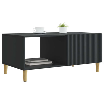Salontafel Zwart 90 x 50 x 40 cm Bewerkt hout