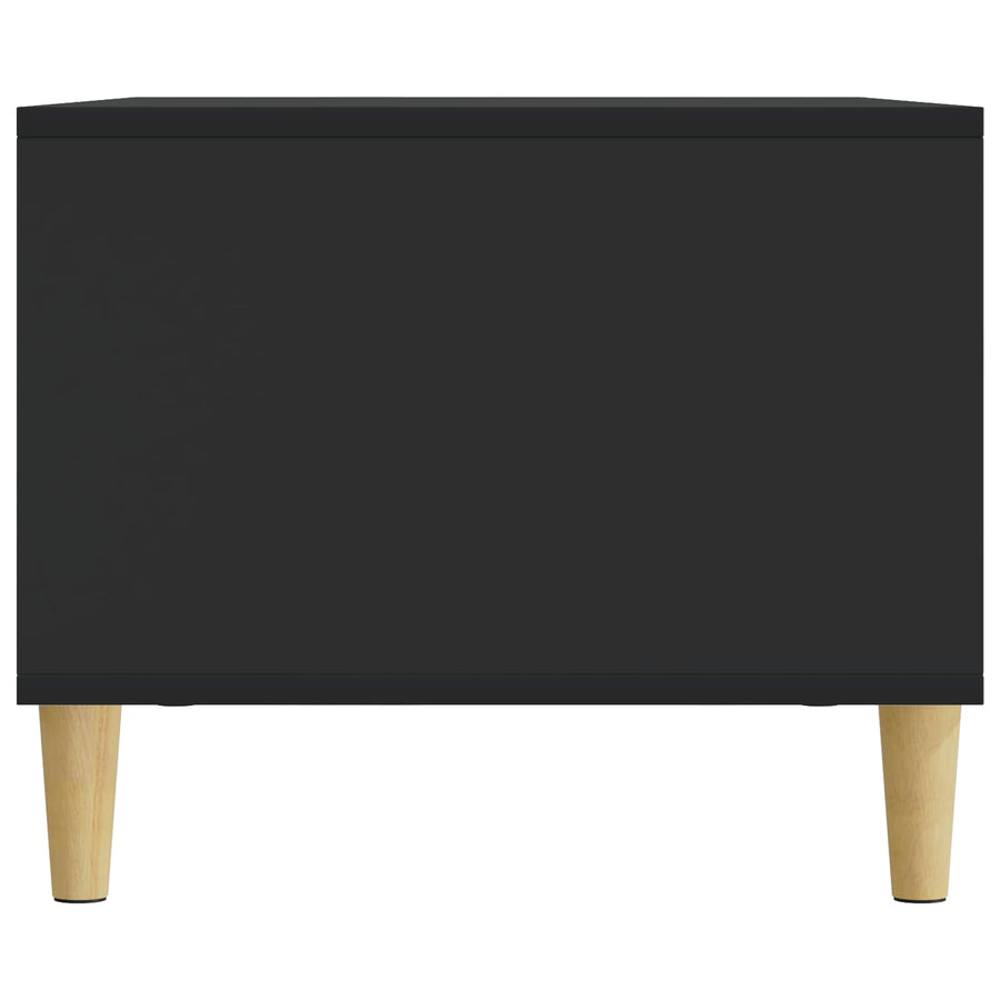 Salontafel Zwart 90 x 50 x 40 cm Bewerkt hout