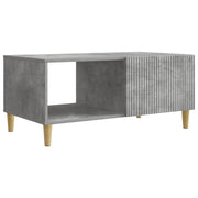 Salontafel 90x50x40 cm betongrijs bewerkt hout
