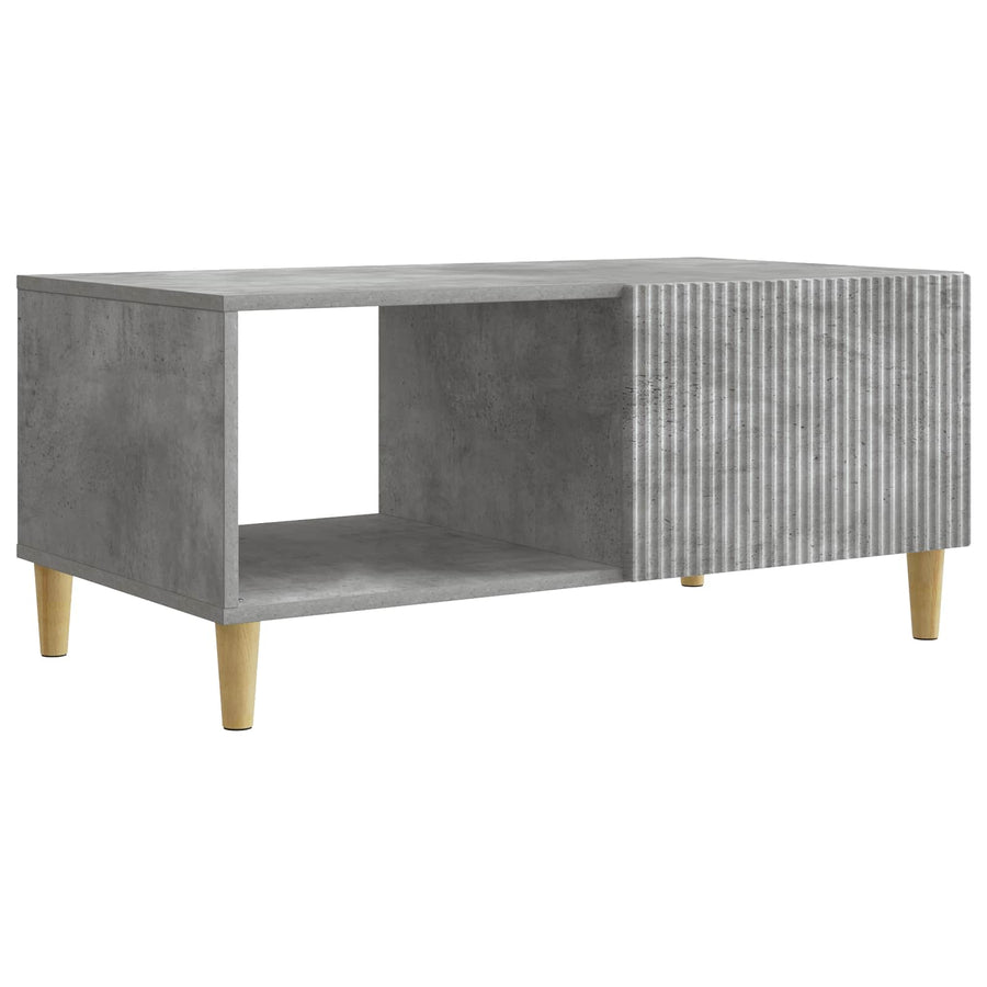 Salontafel Betongrijs 90 x 50 x 40 cm Bewerkt hout
