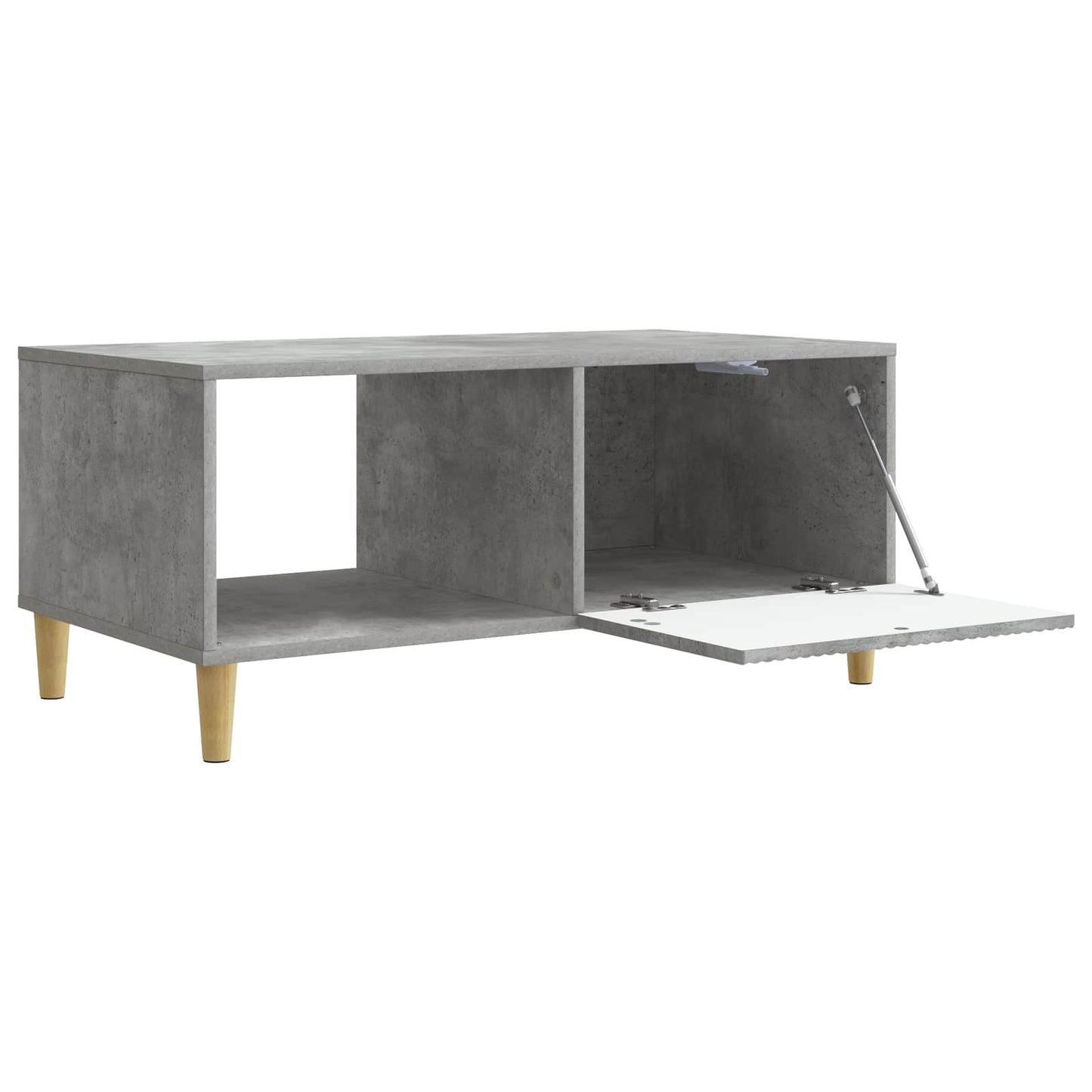 Salontafel Betongrijs 90 x 50 x 40 cm Bewerkt hout