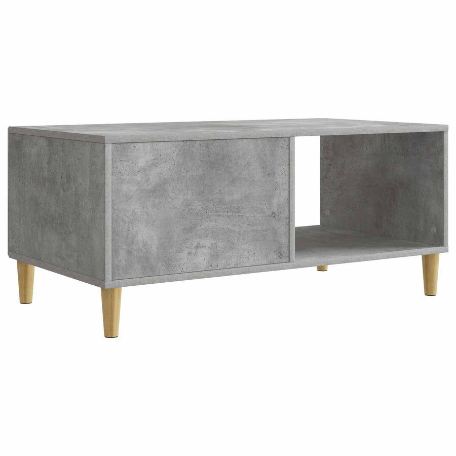 Salontafel Betongrijs 90 x 50 x 40 cm Bewerkt hout