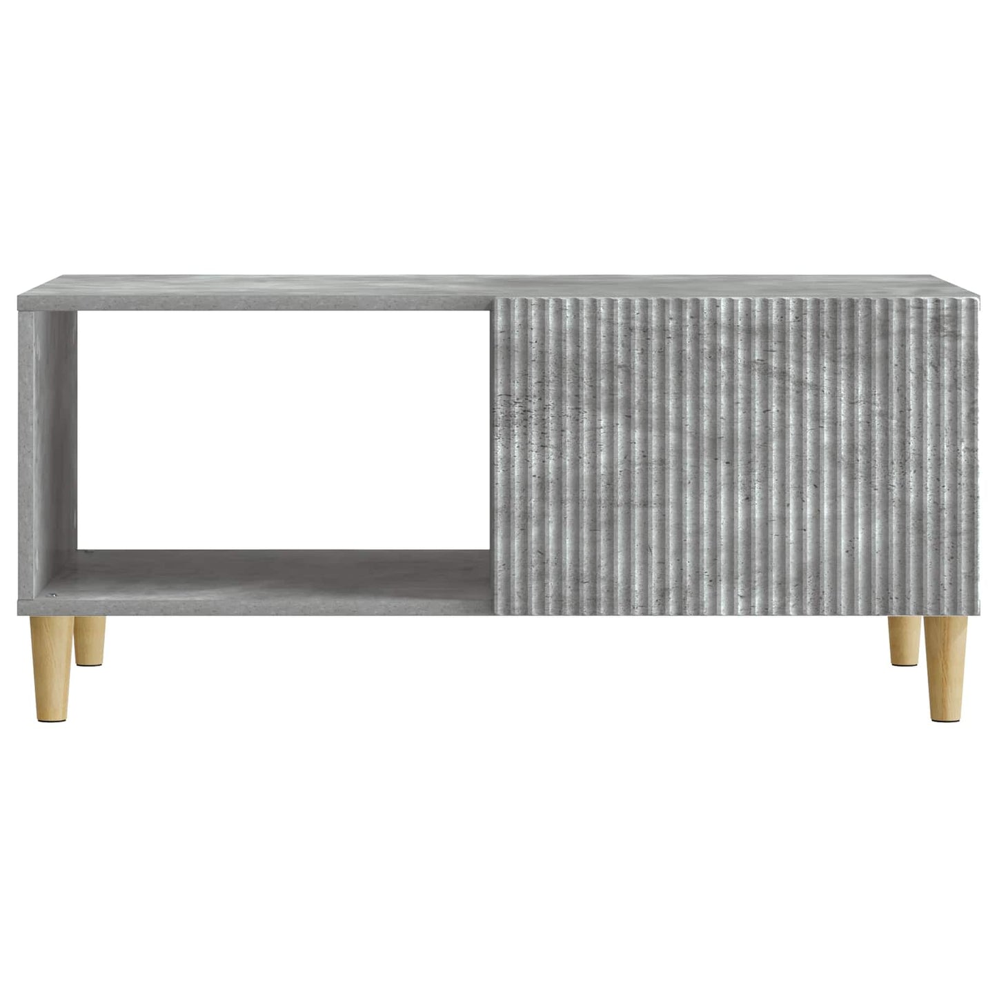 Salontafel Betongrijs 90 x 50 x 40 cm Bewerkt hout