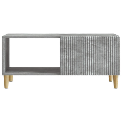 Salontafel Betongrijs 90 x 50 x 40 cm Bewerkt hout