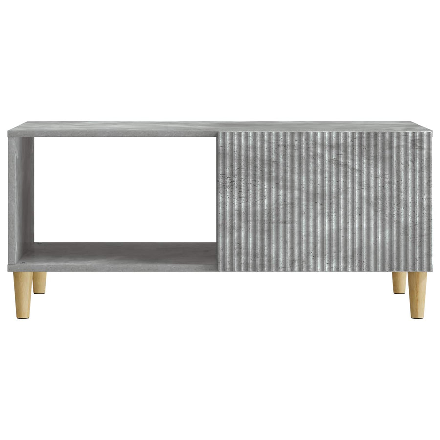 Salontafel Betongrijs 90 x 50 x 40 cm Bewerkt hout