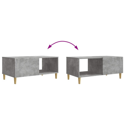 Salontafel Betongrijs 90 x 50 x 40 cm Bewerkt hout