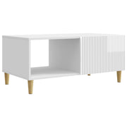Salontafel 90x50x40 cm hoogglans wit bewerkt hout