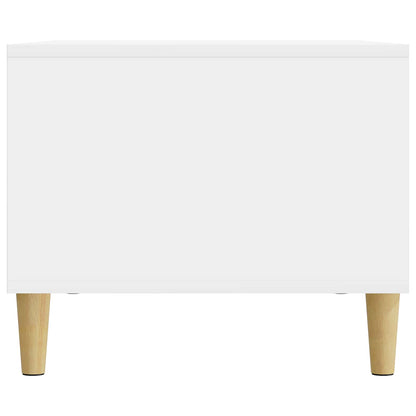 Salontafel Hoogglans Wit 90 x 50 x 40 cm Bewerkt hout