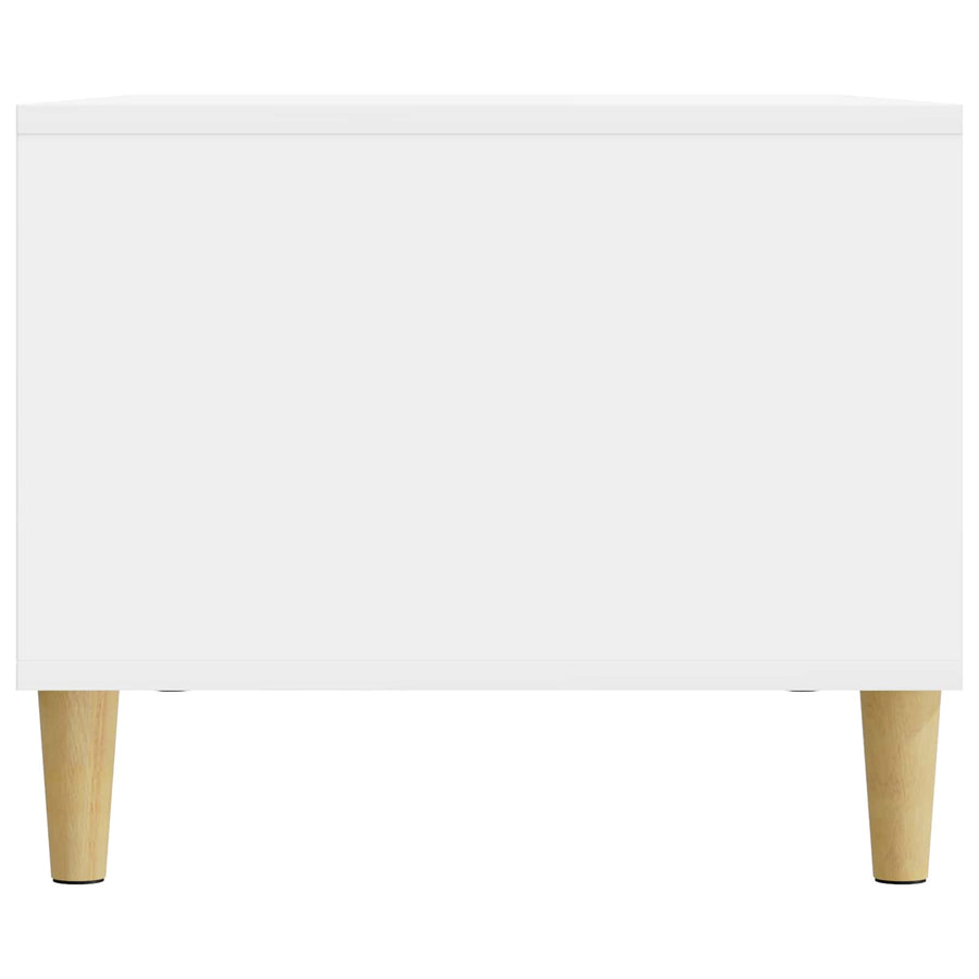 Salontafel Hoogglans Wit 90 x 50 x 40 cm Bewerkt hout