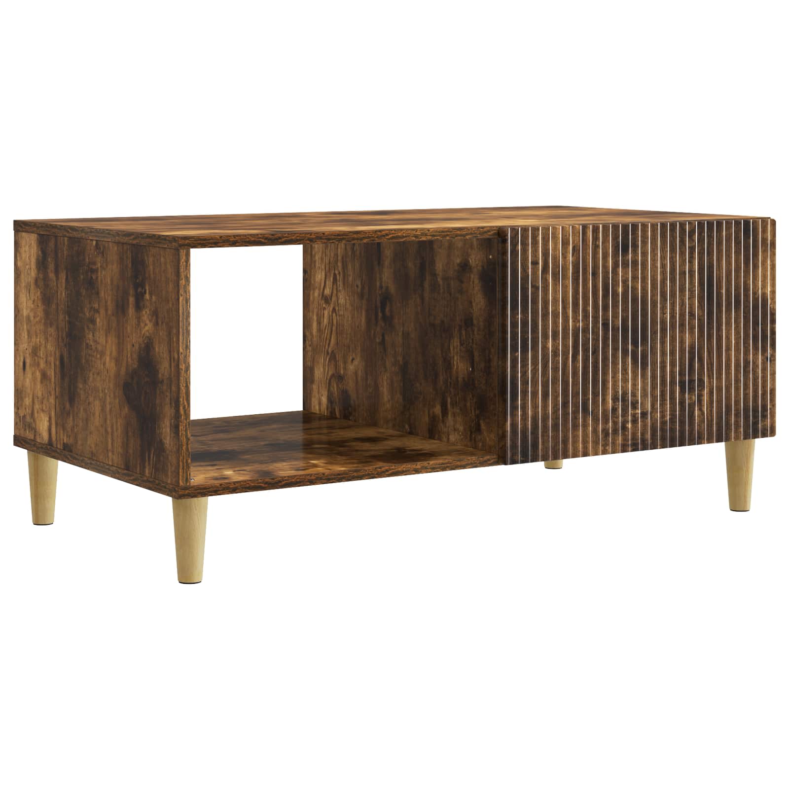 Salontafel Gerookt eiken 90 x 50 x 40 cm Bewerkt hout