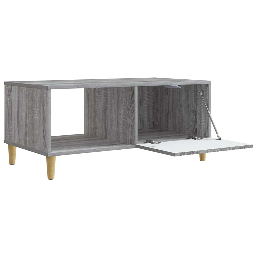 Salontafel Grijs sonoma 90 x 50 x 40 cm Bewerkt hout