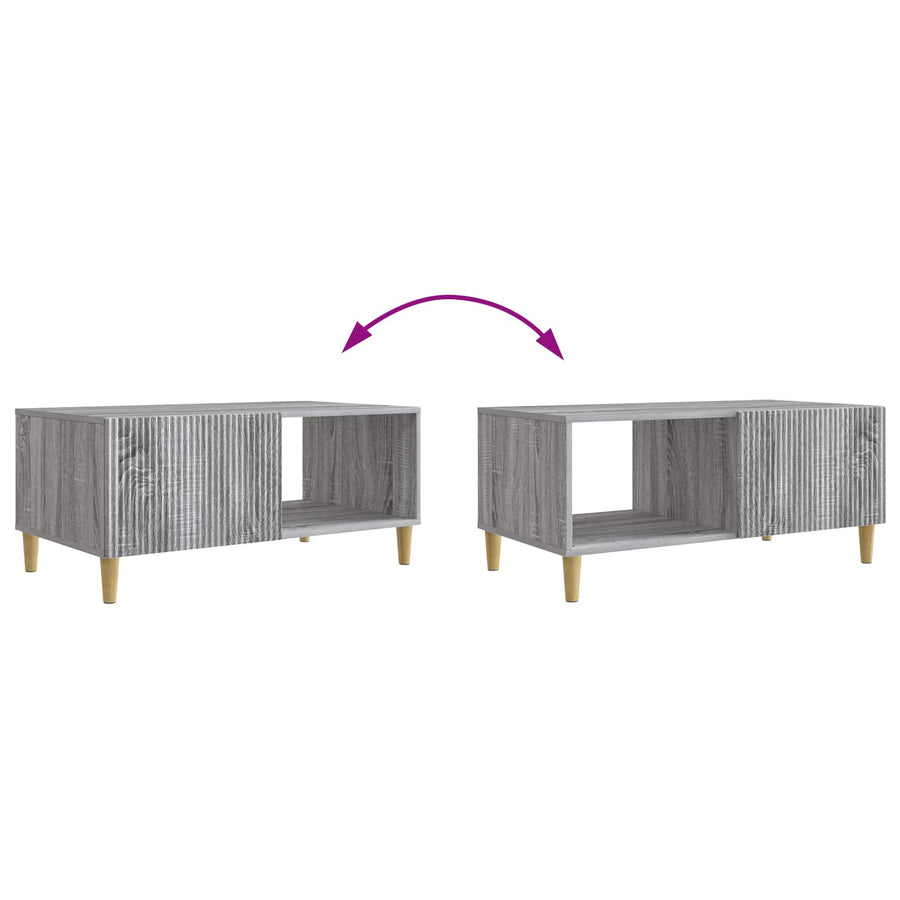 Salontafel Grijs sonoma 90 x 50 x 40 cm Bewerkt hout