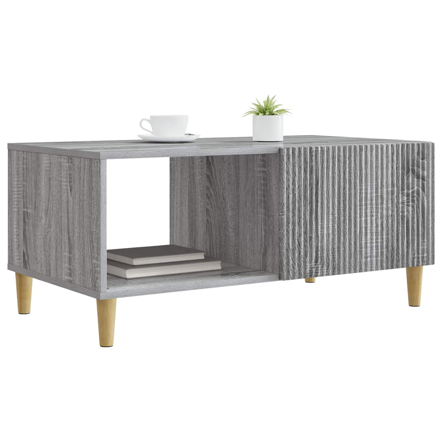Salontafel Grijs sonoma 90 x 50 x 40 cm Bewerkt hout