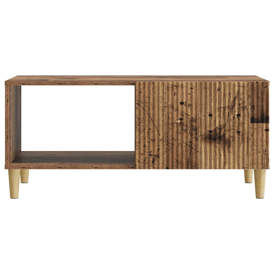 Salontafel Oud hout 90 x 50 x 40 cm Bewerkt hout