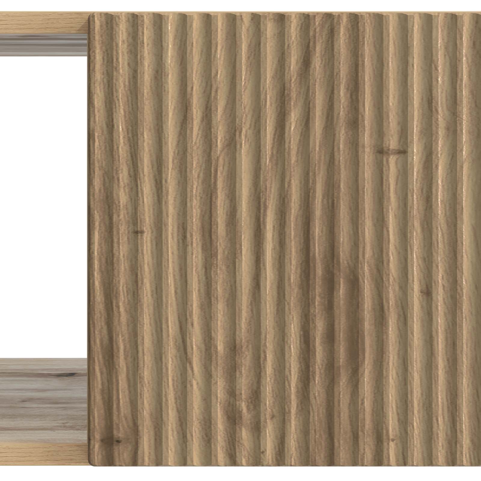 Salontafel Artisanaal eiken 90 x 50 x 40 cm Bewerkt hout