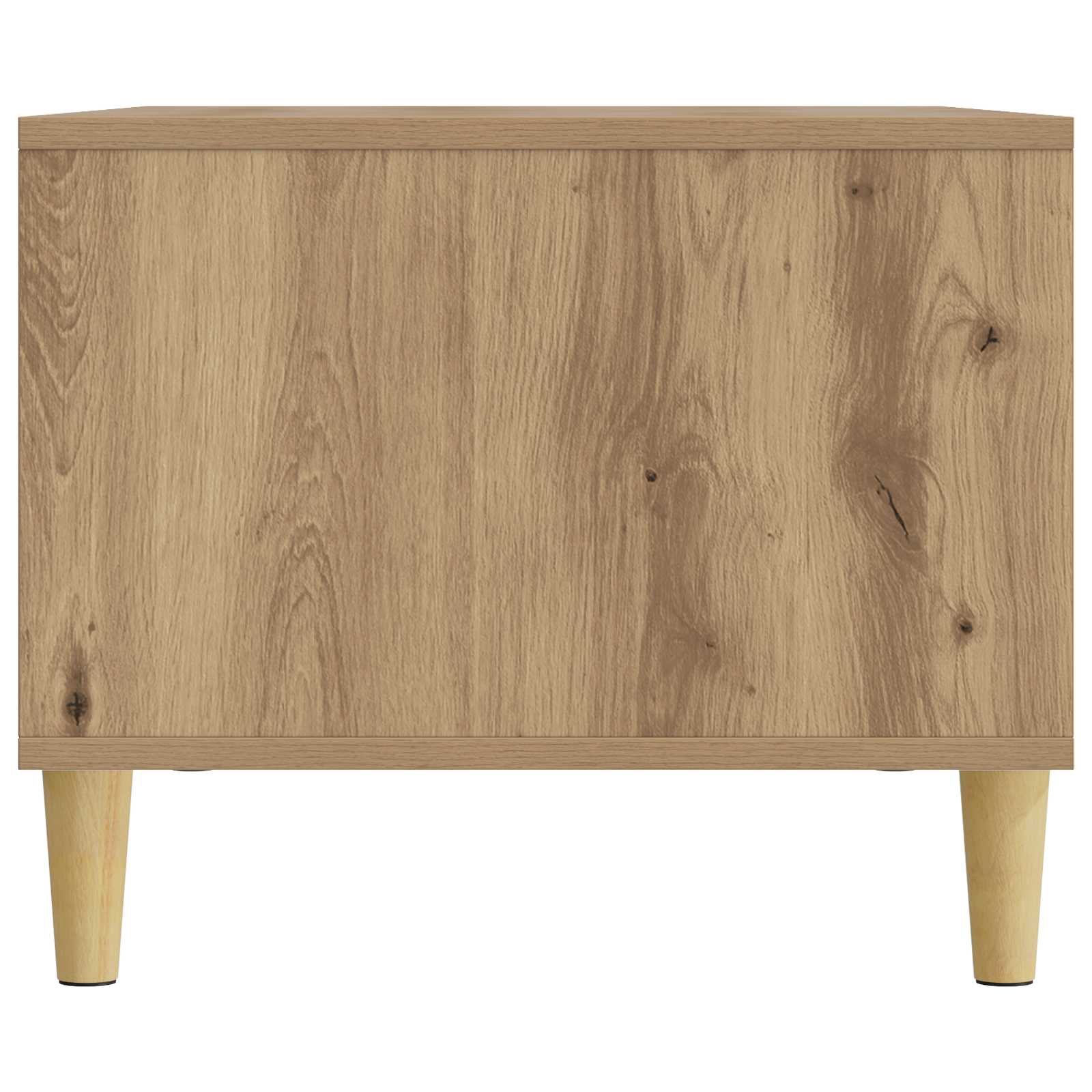 Salontafel Artisanaal eiken 90 x 50 x 40 cm Bewerkt hout