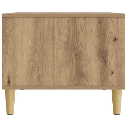 Salontafel Artisanaal eiken 90 x 50 x 40 cm Bewerkt hout
