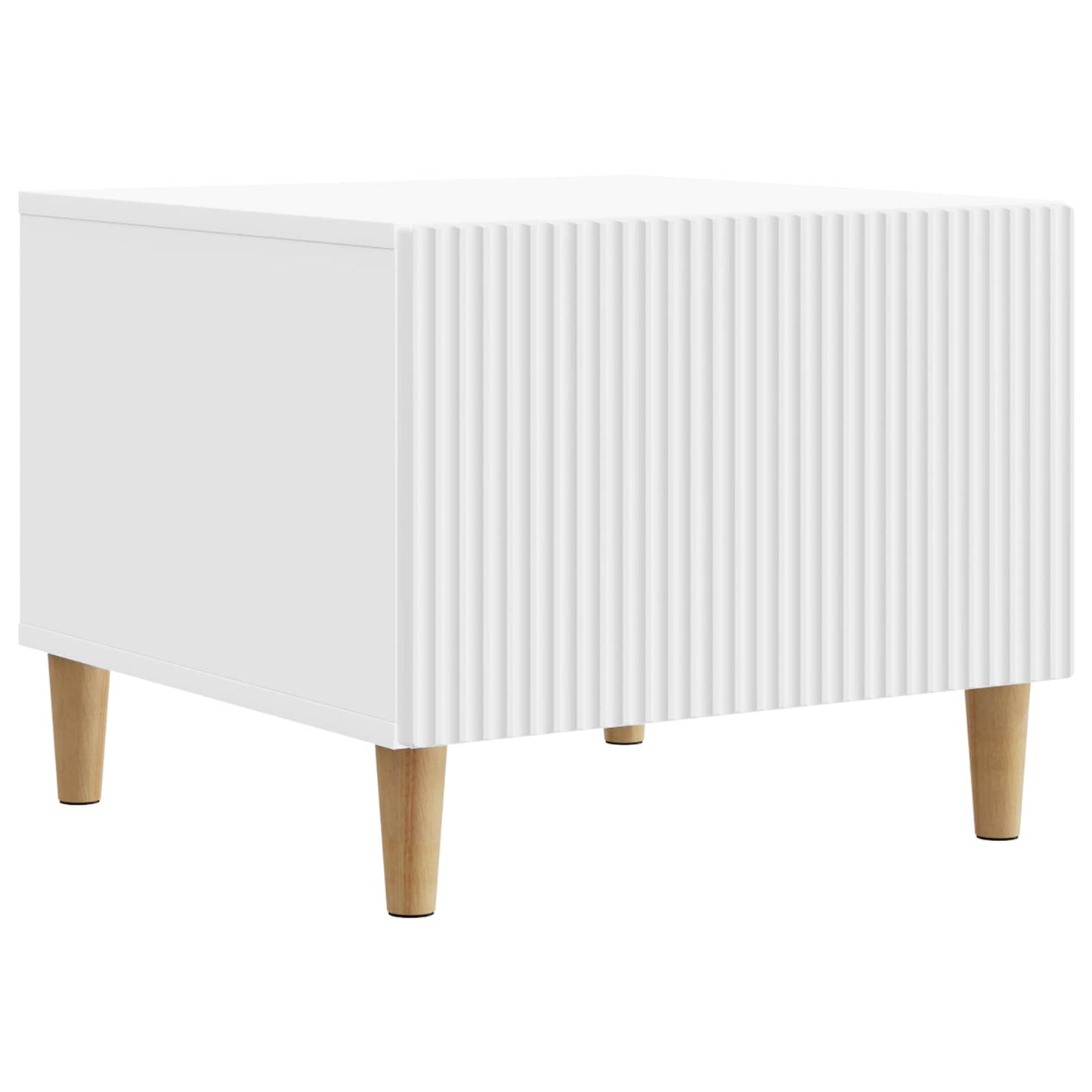 Salontafel met lade Wit 49 x 50 x 40 cm Bewerkt hout