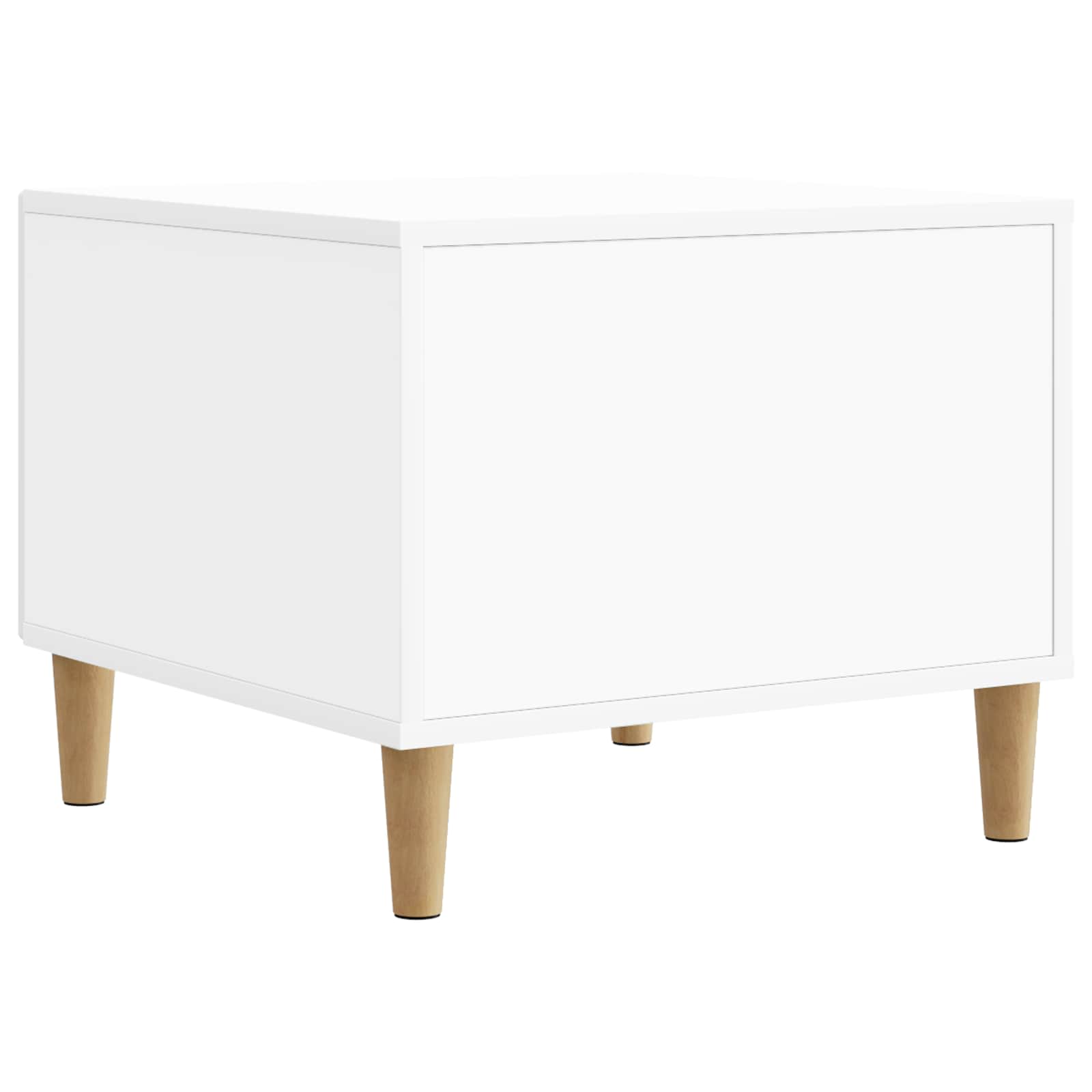 Salontafel met lade Wit 49 x 50 x 40 cm Bewerkt hout